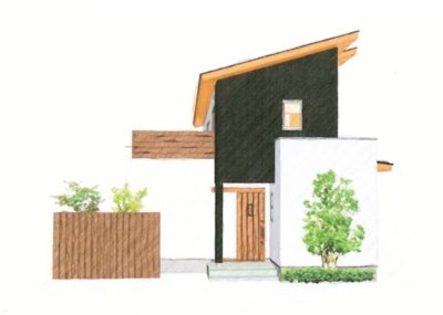 湿度を自然に調節する、シンプルモダン住宅