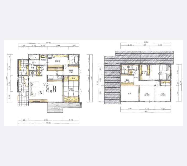 玄関からシューズクローク、洗面と回遊動線の良い家