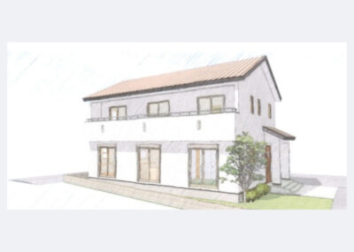 ファミリークローゼットを中心に回遊動線のある家