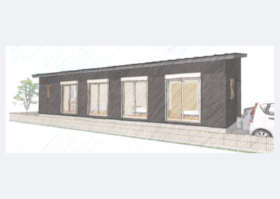 横長の敷地に建てる３ＬＤＫの平屋